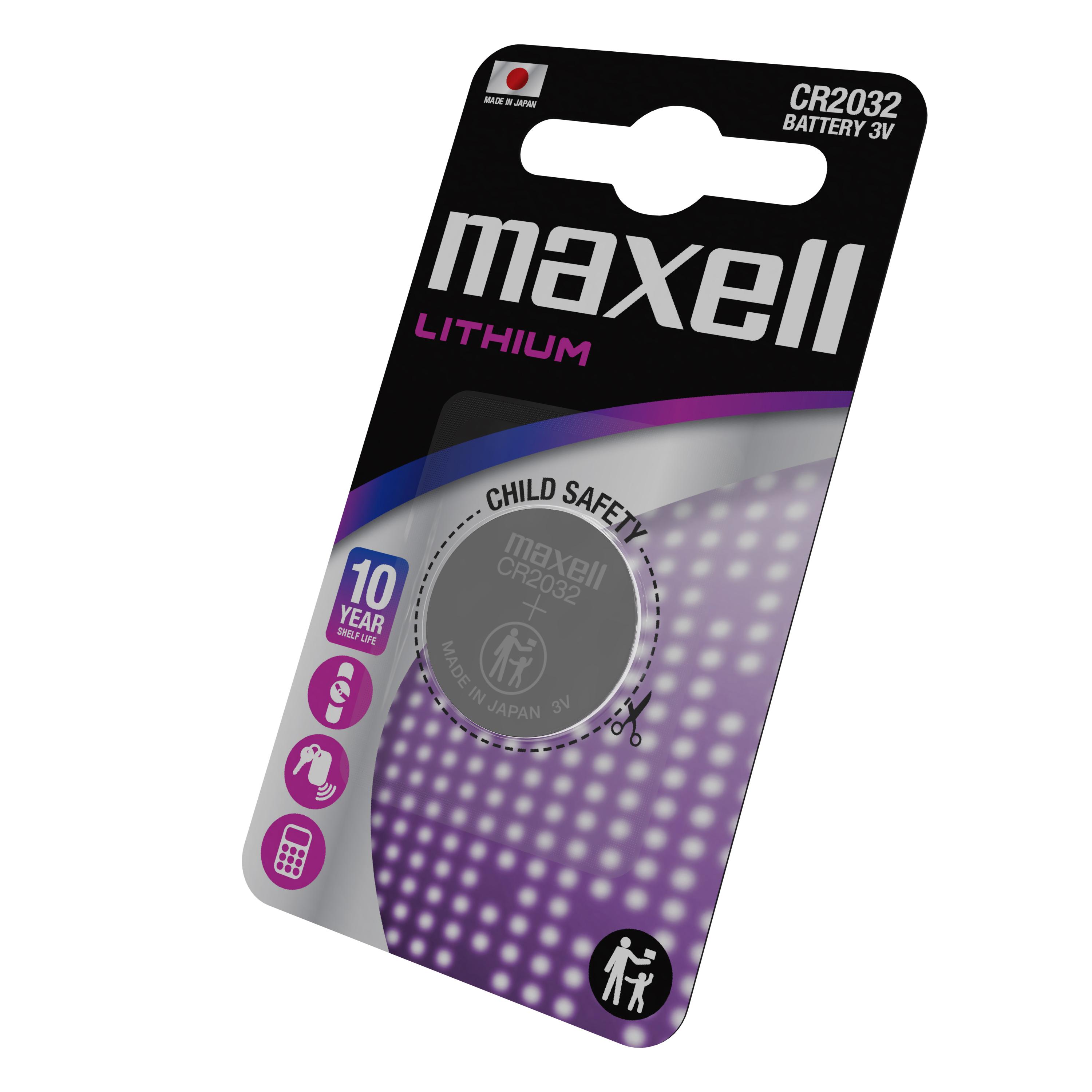 Бутонна батерия литиева MAXELL CR2032 3 V thumbnail 2