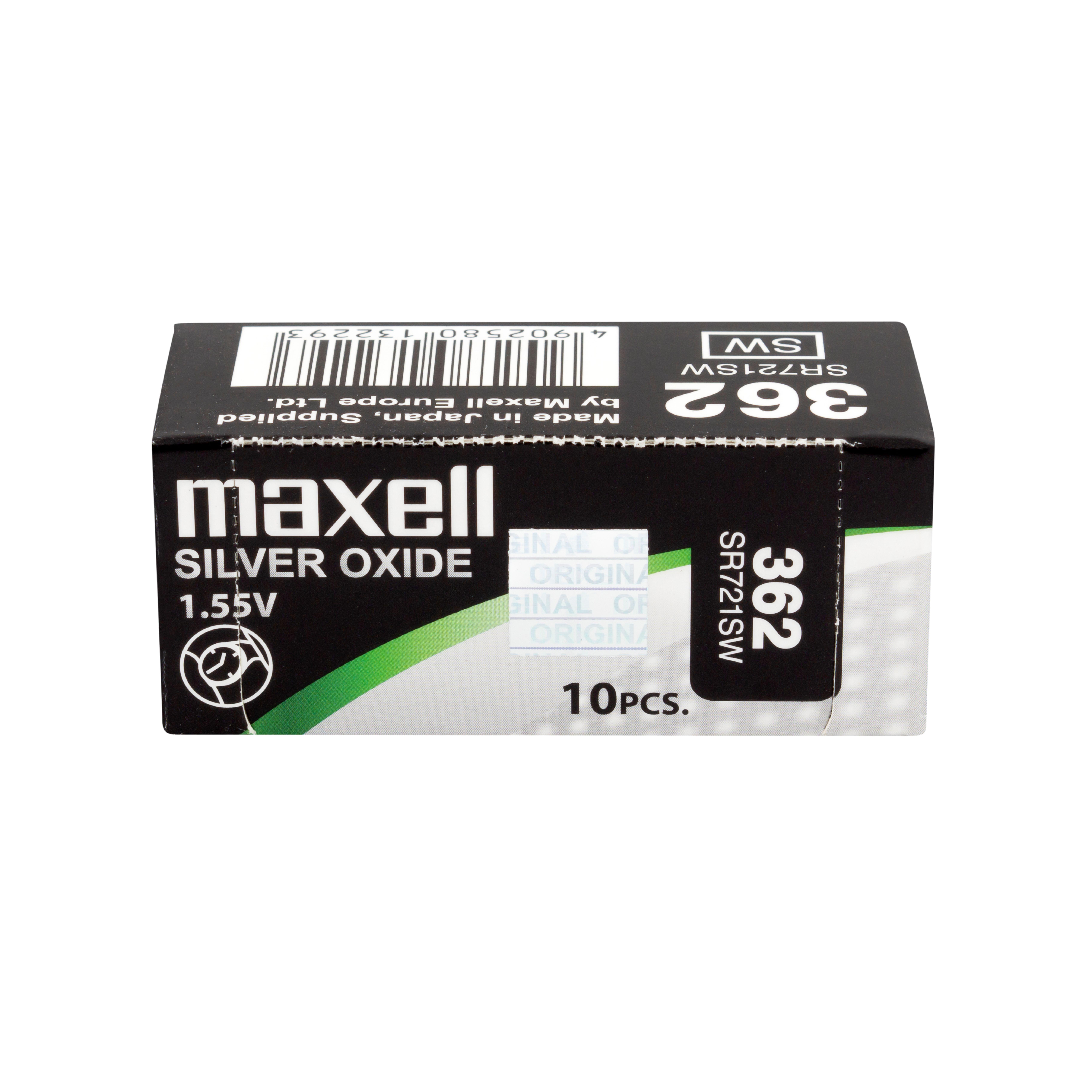 Бутонна батерия сребърна MAXELL SR721 SW  AG11/362/ 1.55V thumbnail 1
