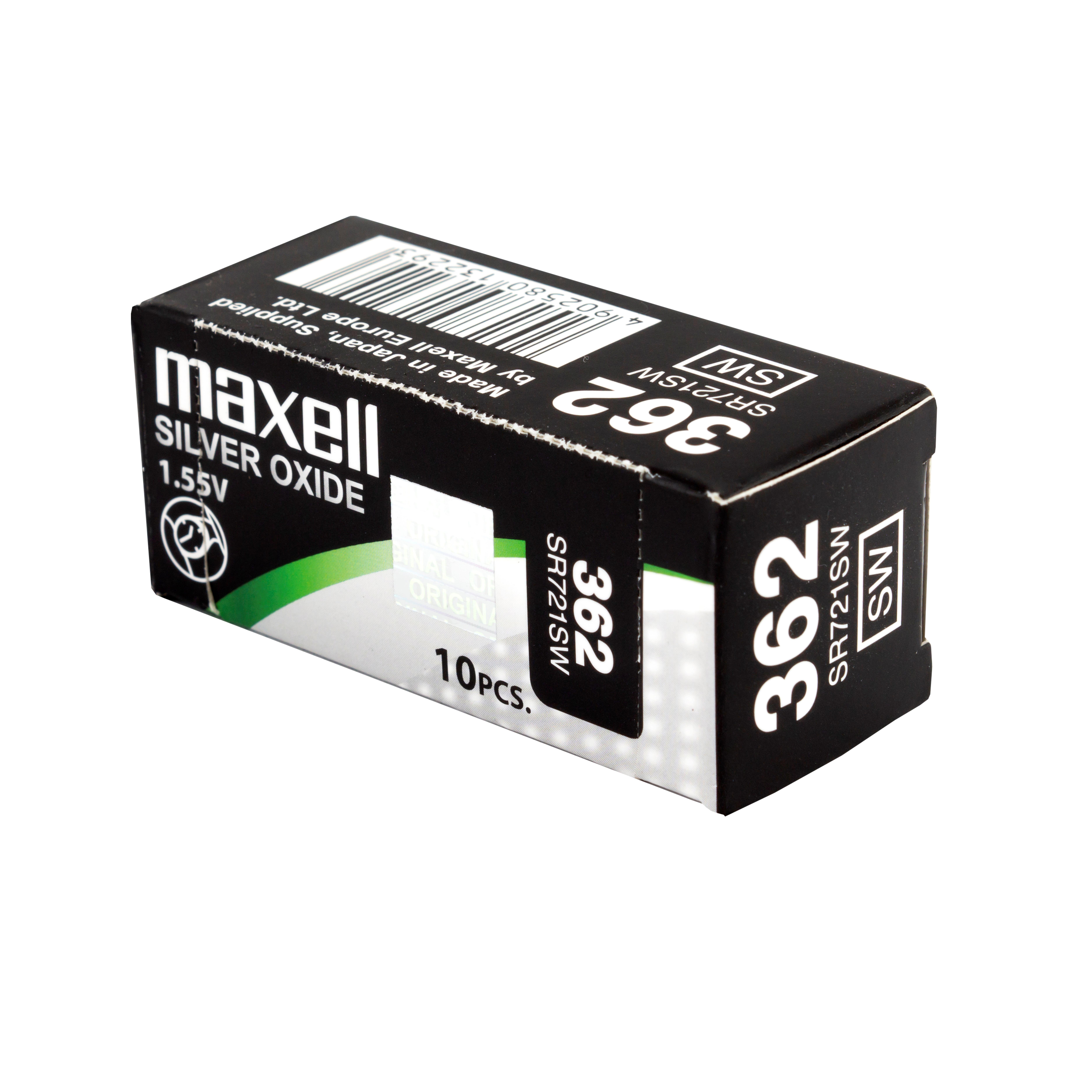 Бутонна батерия сребърна MAXELL SR721 SW  AG11/362/ 1.55V thumbnail 2