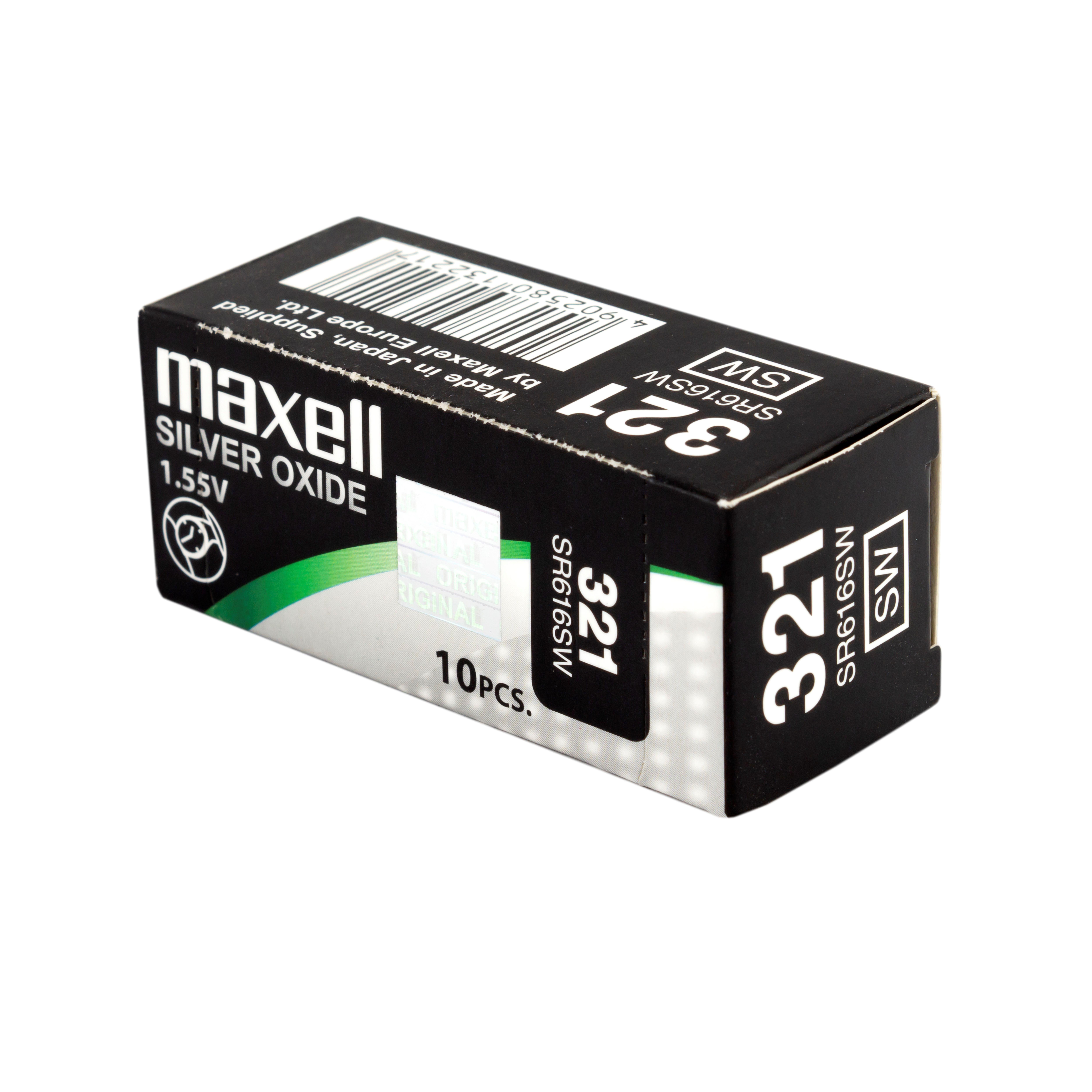 Бутонна батерия сребърна MAXELL SR616 SW /321/  1.55V thumbnail 2