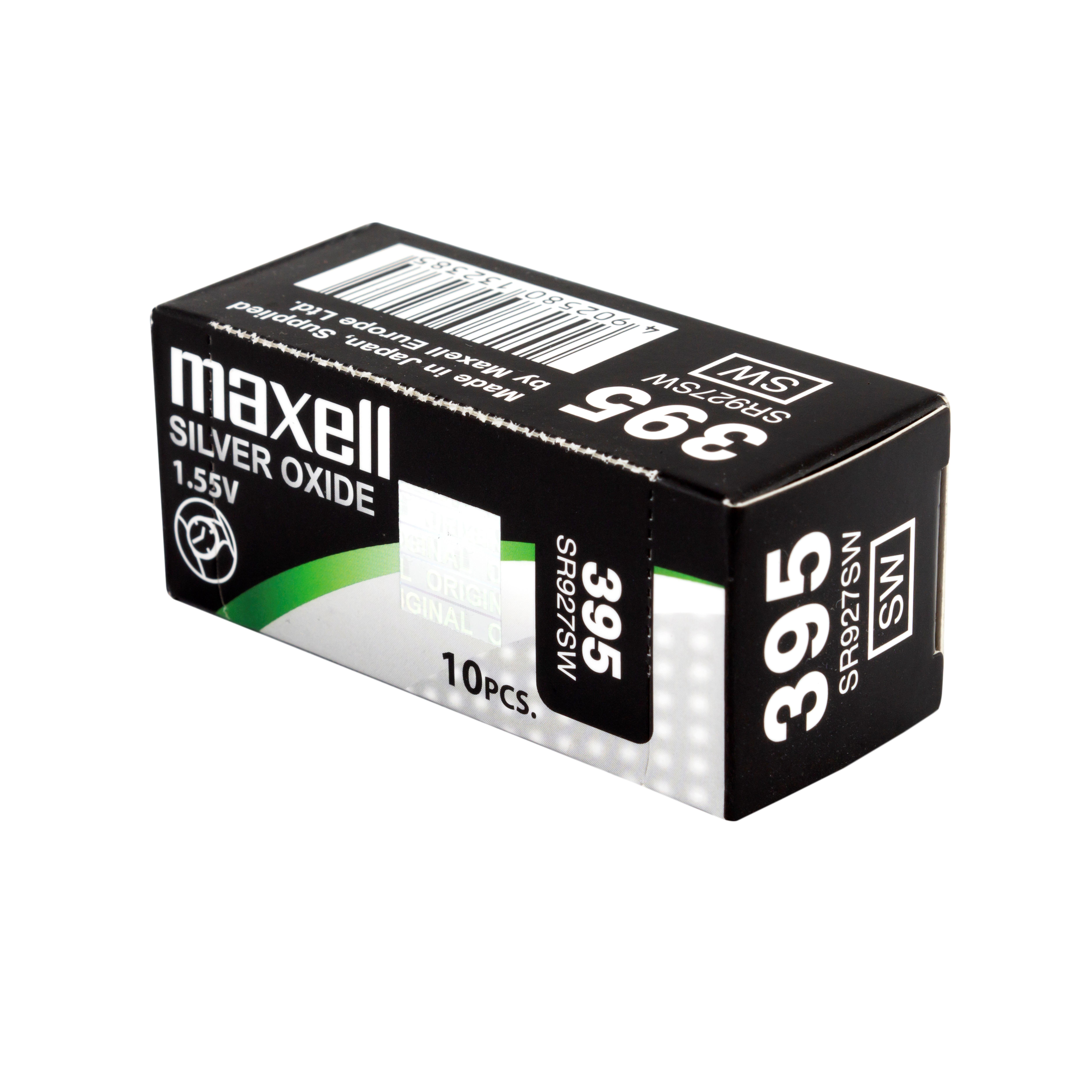 Бутонна батерия сребърна MAXELL SR927 SW /395/399/  AG7   1.55V thumbnail 2
