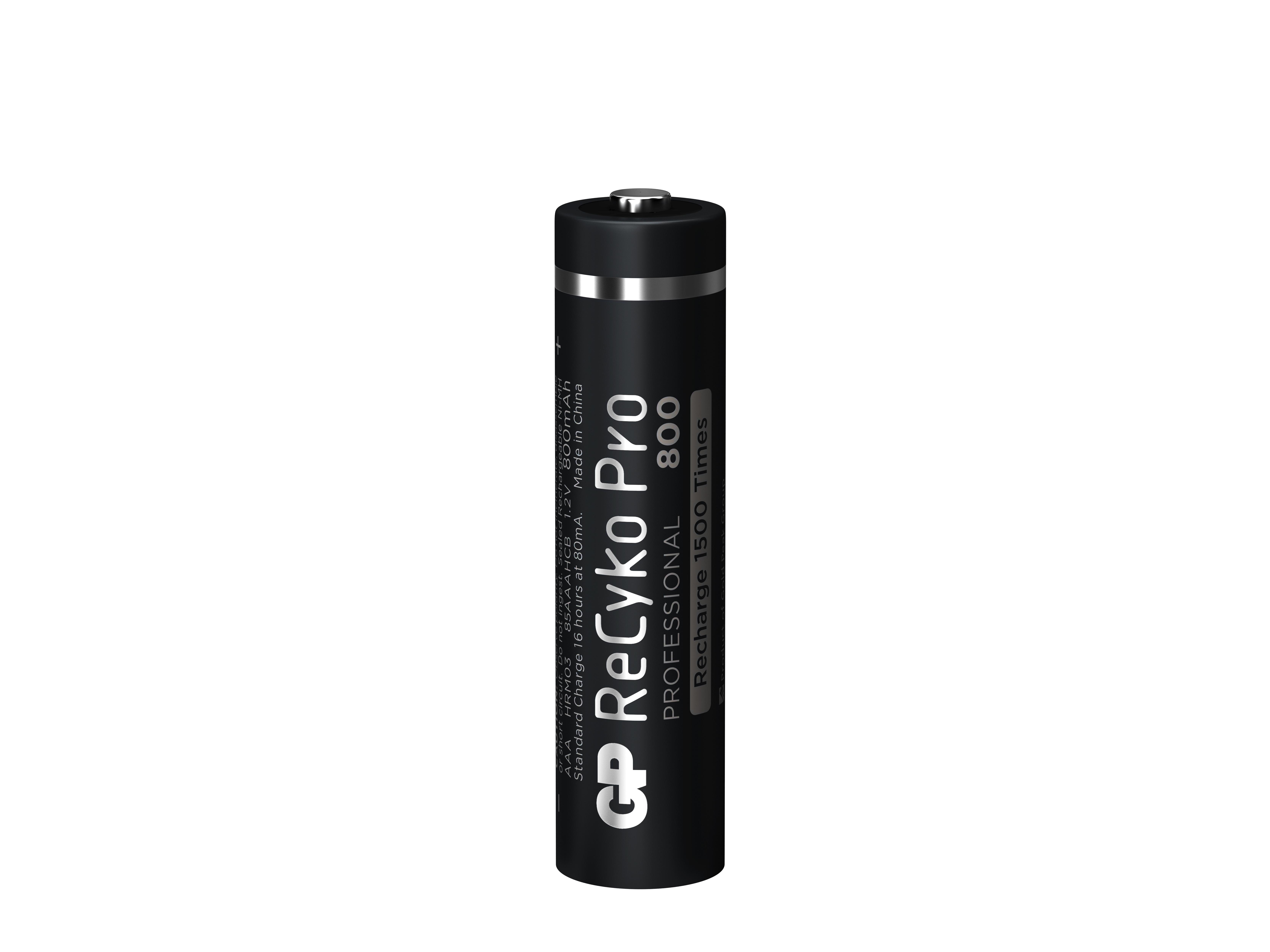 Акумулаторна Батерия GP R03 AAA 800mAh, NiMH, 85AAAHCB-EB2 RECYKO+ PRO, До 1500 цикъла, 2 бр. в опаковка thumbnail 3